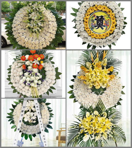 湖北孝感市大悟县三里镇布冲村花圈速递